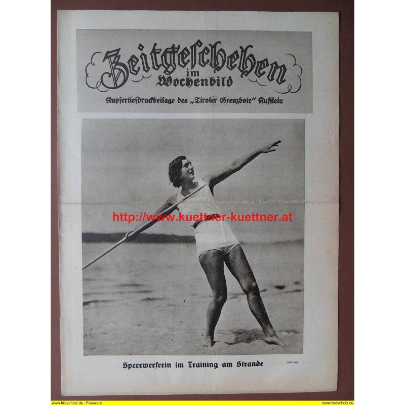 Zeitgeschehen im Wochenbild / Kupfertiefdruckbeilage Nr. 29 / 1929