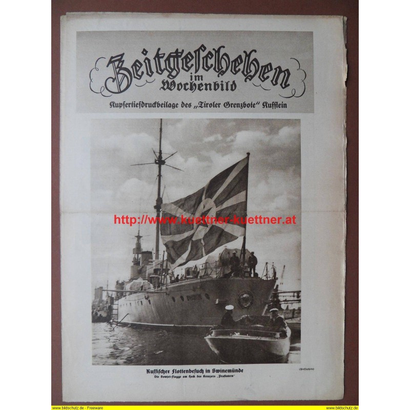 Zeitgeschehen im Wochenbild / Kupfertiefdruckbeilage Nr. 35 / 1929