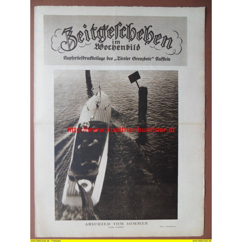 Zeitgeschehen im Wochenbild / Kupfertiefdruckbeilage Nr. 38 / 1929 Zeitgeschehen im Wochenbild / Kupfertiefdruckbeilage Nr. 38 / 1929