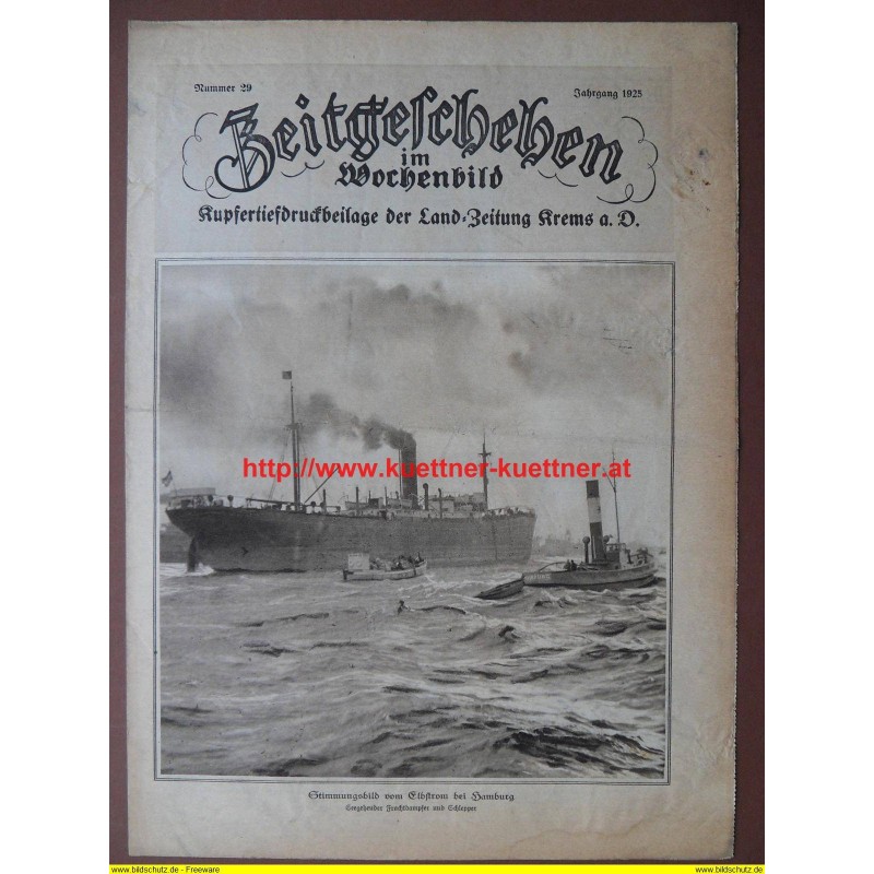 Zeitgeschehen im Wochenbild / Kupfertiefdruckbeilage Nr. 29 / 1925