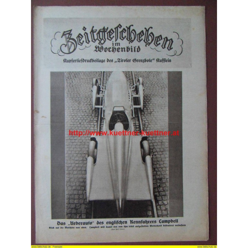 Zeitgeschehen im Wochenbild / Kupfertiefdruckbeilage Nr. 4 / 1929