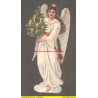 Oblate - Scraps - Engel mit Christbaum mit Kerzen
