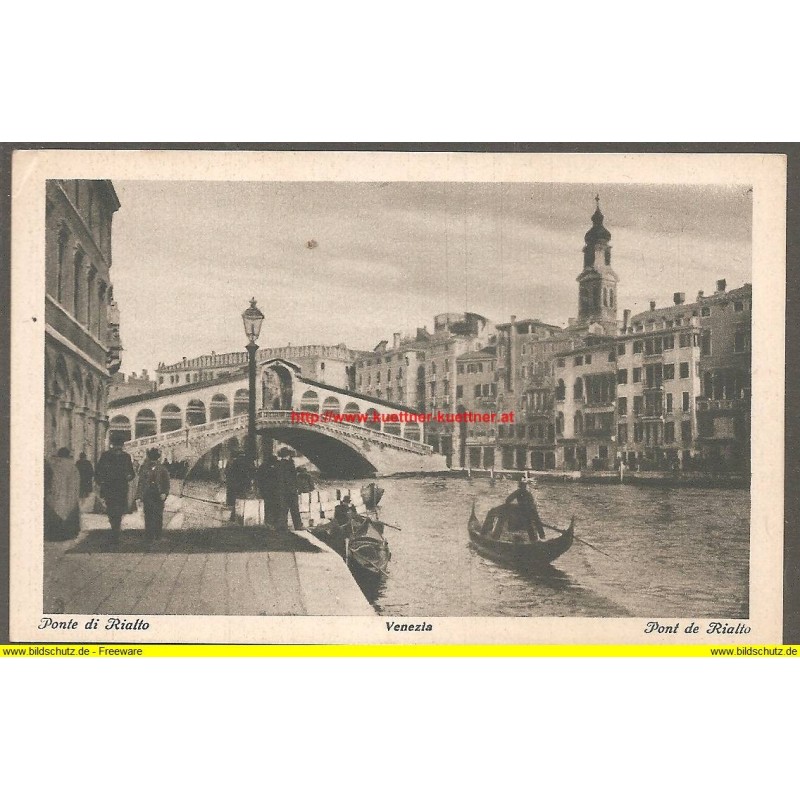 AK - Venezia - Ponte di Rialto (Italien) 