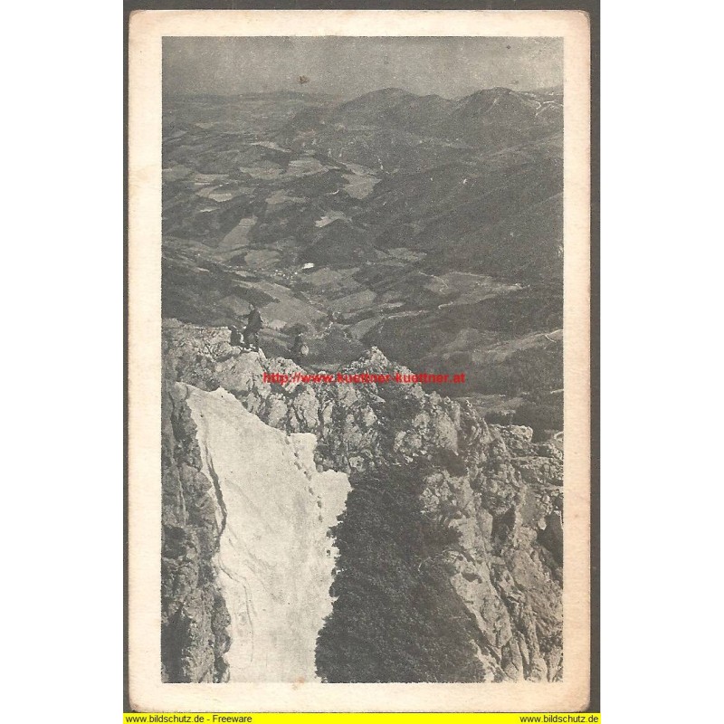 AK - Am Gretchensteig - Rax mit Talblick - 1924
