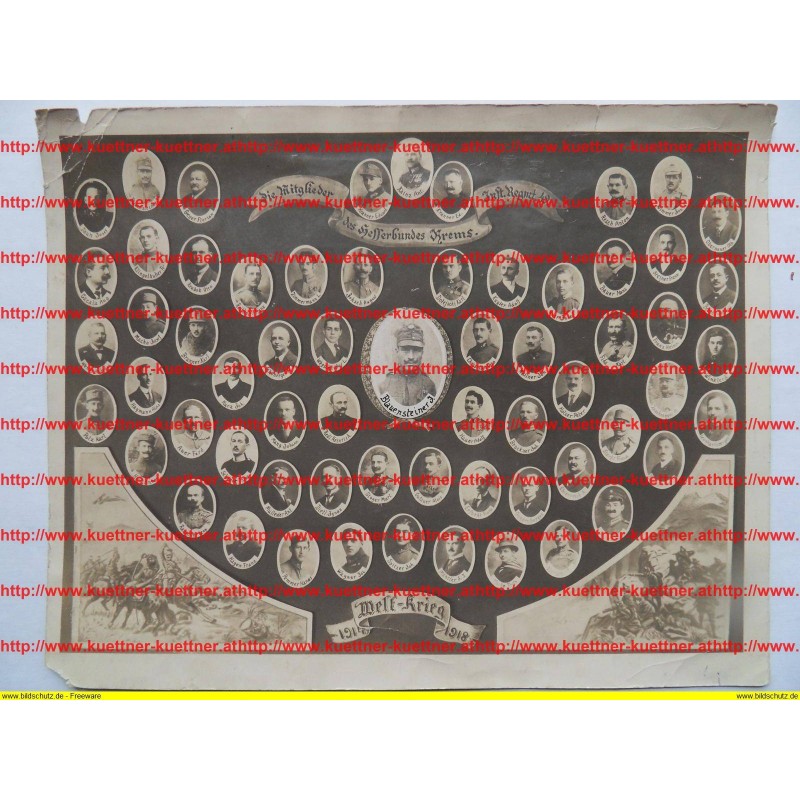Die Mitglieder des Hesserbundes Krems im I WK (24cm x 30cm) Die Mitglieder des Hesserbundes Krems im I WK (24cm x 30cm)