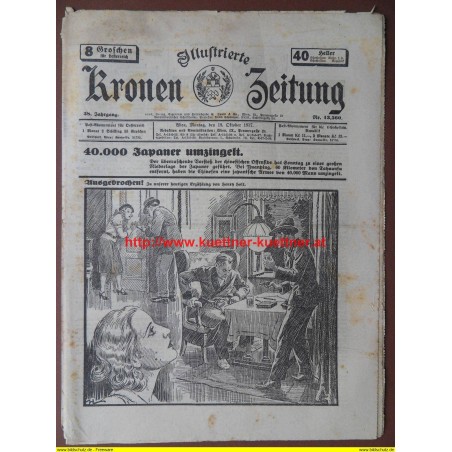 Illustrierte Kronen Zeitung Wien, Montag, den 18. Oktober 1937 
