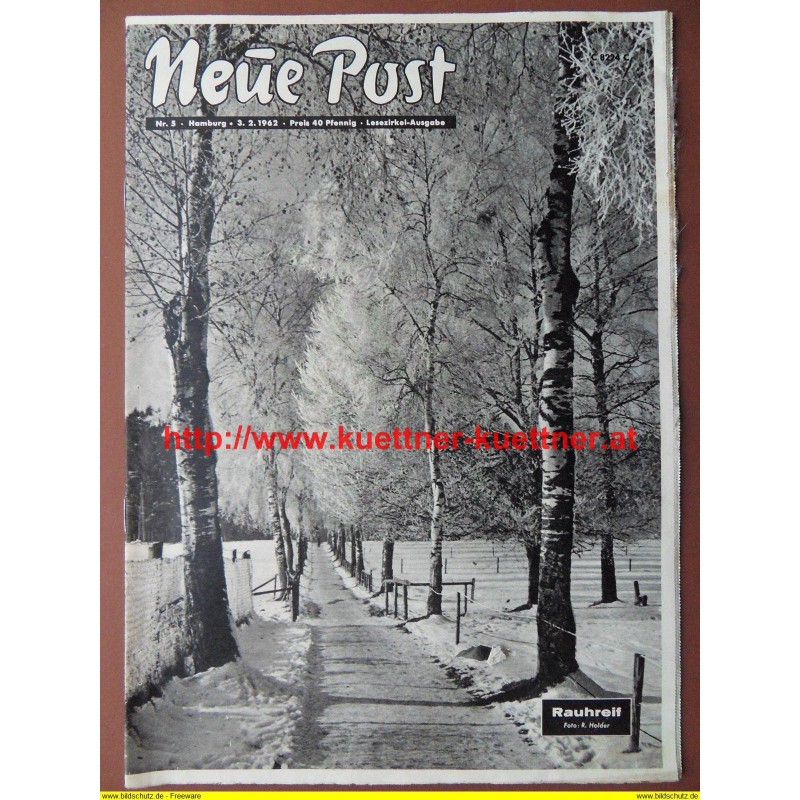 Neue Post Nr. 5 / 3.2.1962 / Adel News Neue Post Nr. 5 / 3.2.1962 / Adel News