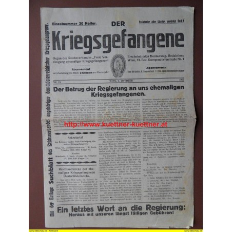 Der Kriegsgefangene / Nr. 18 / 2. Oktober 1919
