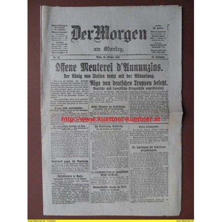 Der Morgen am Montag / Nr. 41 / 13. Oktober 1919