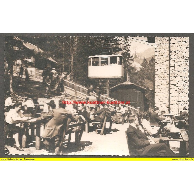 AK - Raxbahn - Garten des Talstations Gasthofes