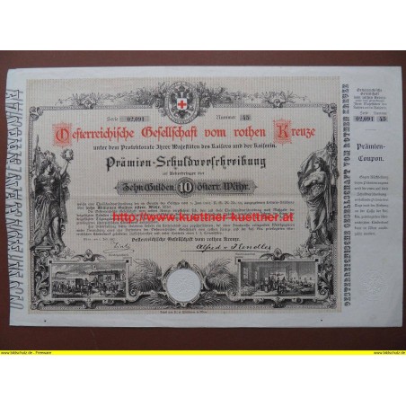 Prämien-Schuldverschreibung - Oesterr. Gesellschaft vom roten Kreuze Nr. 083 / 1916