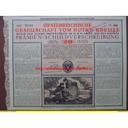Prämien-Schuldverschreibung - Oesterr. Gesellschaft vom roten Kreuze Nr. 083 / 1916