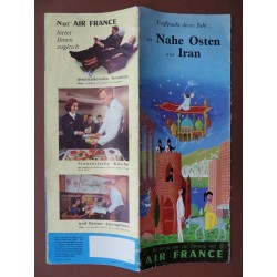 Prospekt Air France - Treffpunkt dieses Jahr der Nahe Osten und Iran 1955