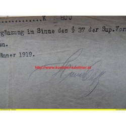 Brief an seine Exz. FmLt. d. R. Josef Mayerhofer v. Grünbühel (1919)