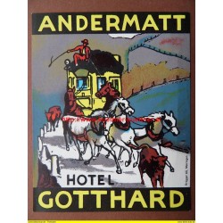 Kofferaufkleber Hotel Gotthard Andermatt