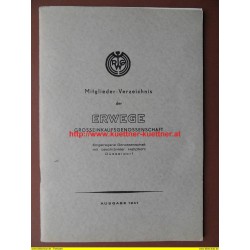 Mitglieder-Verzeichnis der ERWEGE Grosseinkaufsgenossenschaft (1941)