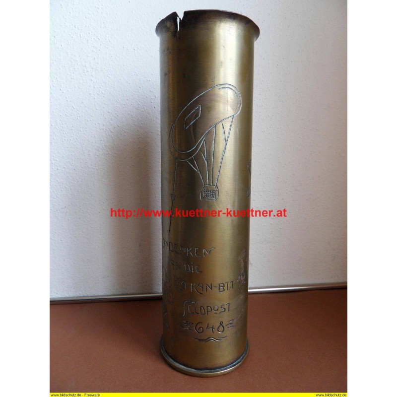 Grabenkunst / Granathüllse / Andenken an die LFA-KAN-BTT-12 - Feldpost 648 Grabenkunst / Granathüllse / Andenken an die LFA-KAN-BTT-12 - Feldpost 648