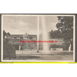 AK - Potsdam - Sanssouci Terrassen und große Fontäne - 1938 (BB) 