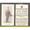 Sterbebildchen / death card WW1 - A. Teuschl - Fähnrich (1914)