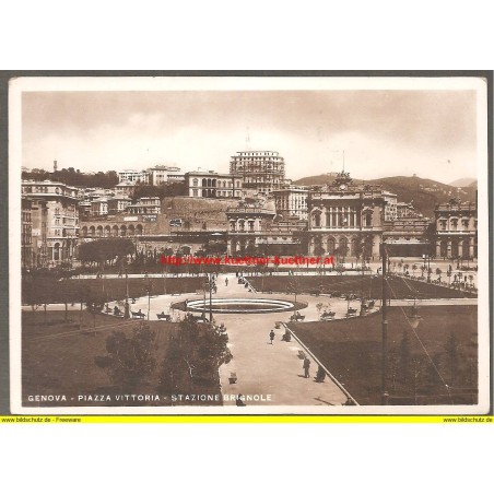 AK - Genova - Piazza Vittoria - Stazione Brignole - 1939