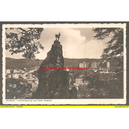 AK - Karlsbad - Hirschensprung und Hotel Imperial - 1940
