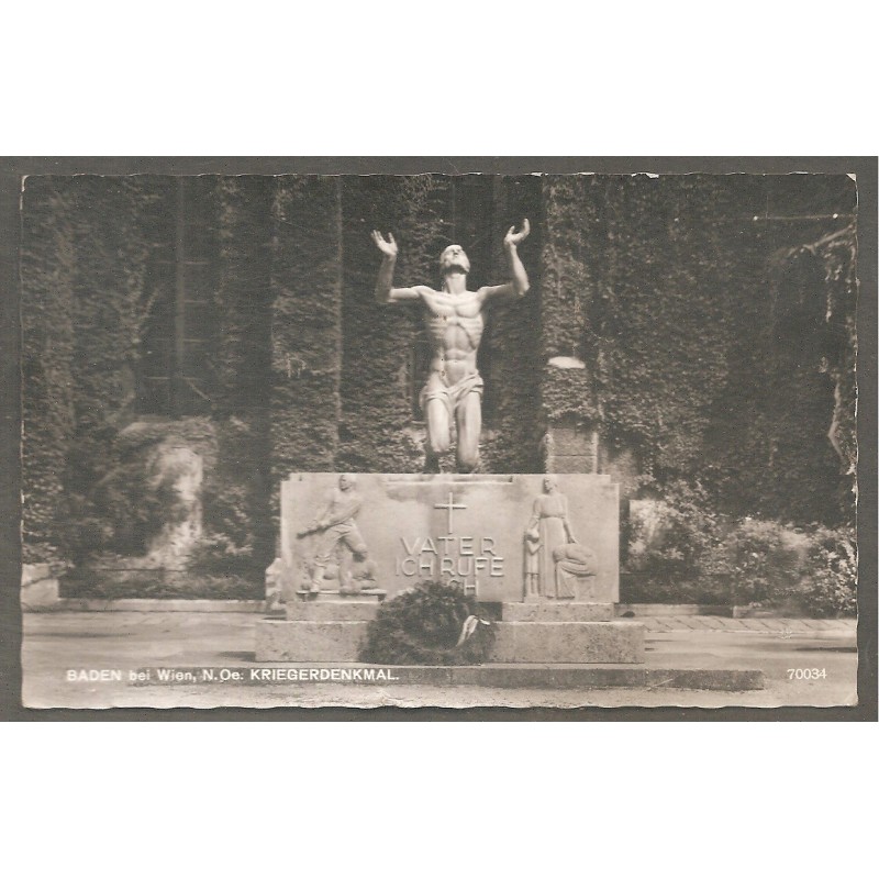 AK - Baden bei Wien - Kriegerdenkmal