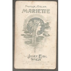 Card de Visit - Herr mit Hut und Stehkragen - Josef Eibl - Wien