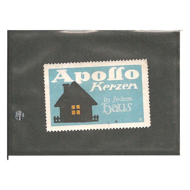 Werbemarke / Reklamemarke - Apollo Kerzen in jedem Haus