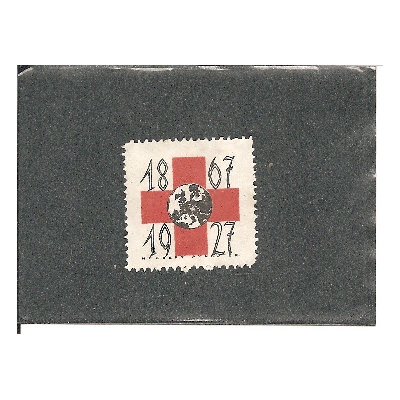 Werbemarke / Reklamemarke - Rotes Kreuz 1867 - 1927