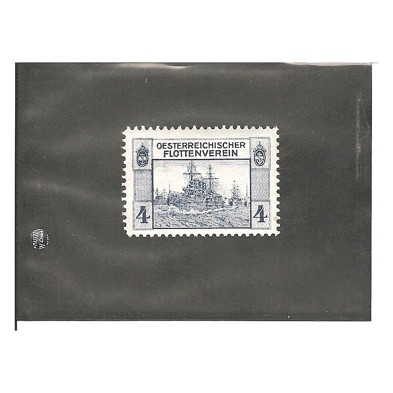 Werbemarke / Reklamemarke - Österr. Flottenverein blau