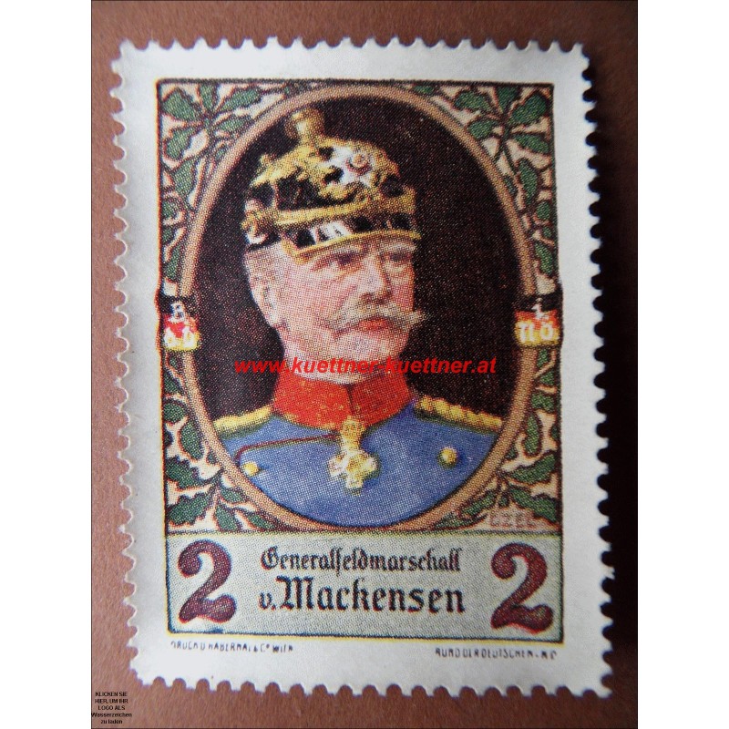 Werbemarke / Reklamemarke - Generalfeldmarschall Mackensen