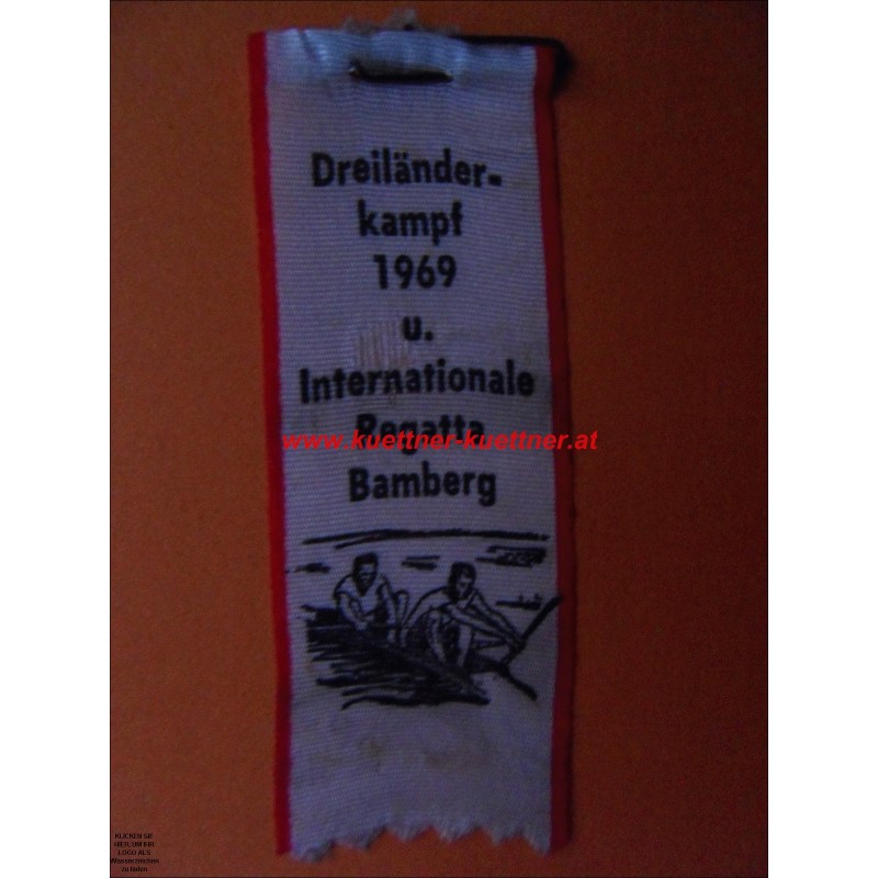 Anstecknadel Dreiländerkampf 1969 - Intern. Regatta Bamberg