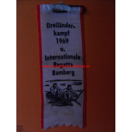 Anstecknadel Dreiländerkampf 1969 - Intern. Regatta Bamberg