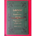 Lehrbrief der Konditoreninnung - Merseburg (1921)