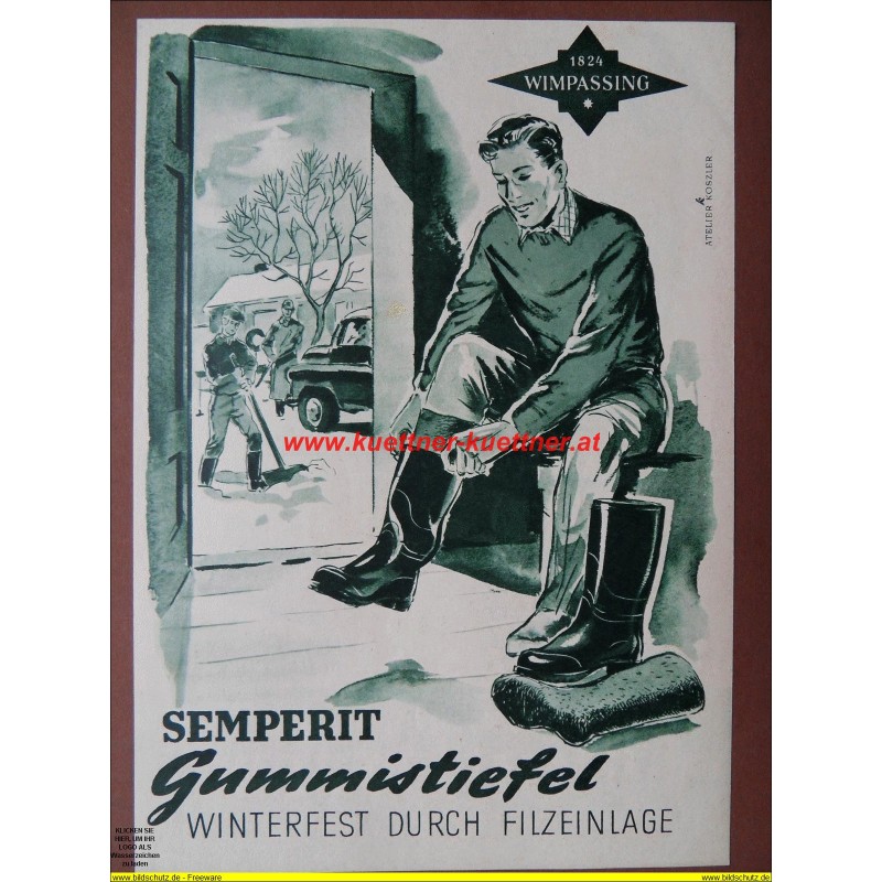 Werbung Semperit Gummistiefel