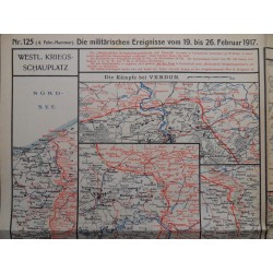 Kriegskarte sämtl. Kriegsschauplätze mit Chronik Nr. 125 (1917)