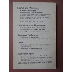 Kleine Dichtungen Konrads von Würzburg (1930)