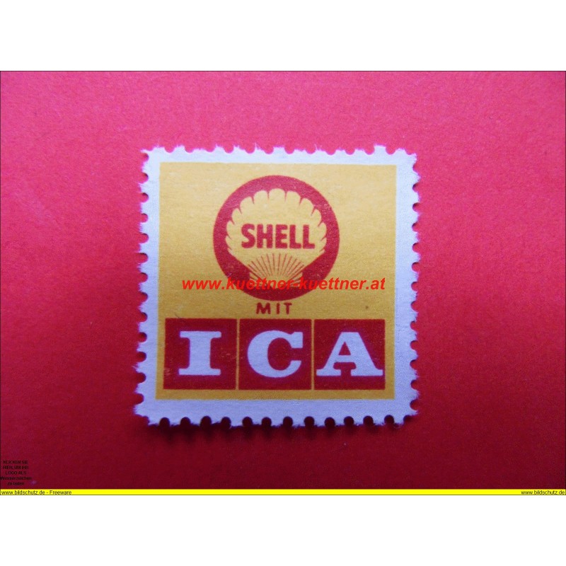 Werbemarke - Schell - mit ICA (50er Jahre) Werbemarke - Schell - mit ICA (50er Jahre)