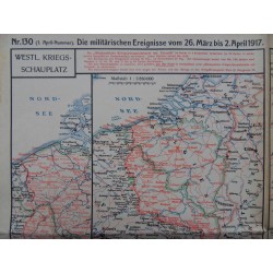 Kriegskarte sämtl. Kriegsschauplätze mit Chronik Nr. 130 (1917)