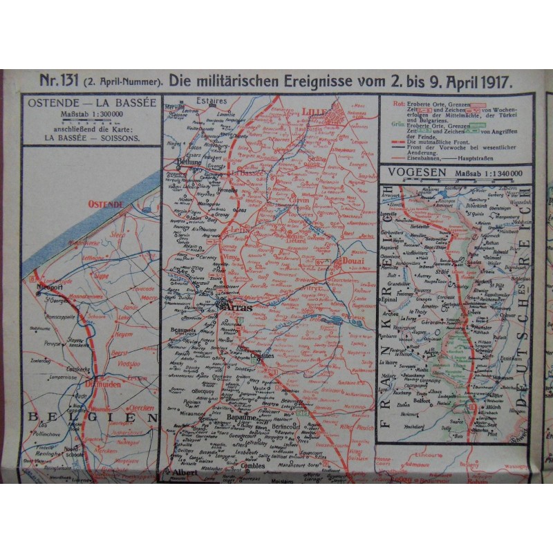 Kriegskarte sämtl. Kriegsschauplätze mit Chronik Nr. 131 (1917)