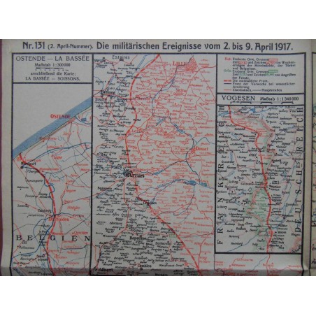 Kriegskarte sämtl. Kriegsschauplätze mit Chronik Nr. 131 (1917)