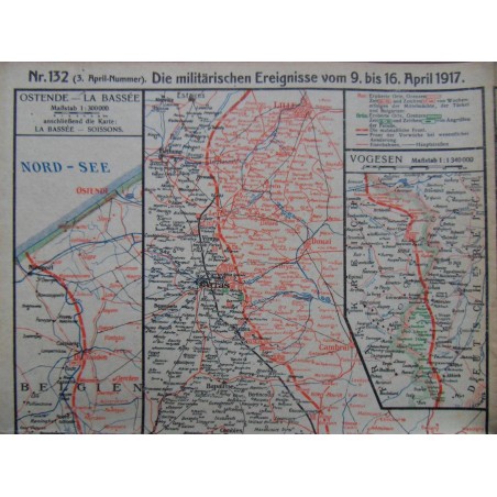 Kriegskarte sämtl. Kriegsschauplätze mit Chronik Nr. 132 (1917)