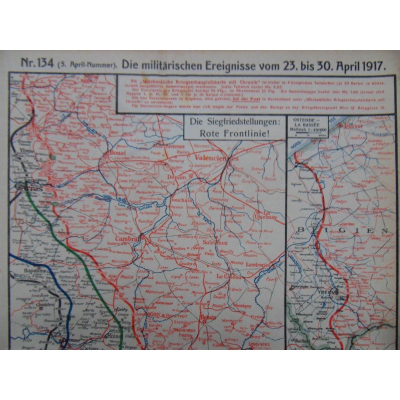 Kriegskarte sämtl. Kriegsschauplätze mit Chronik Nr. 134 (1917)