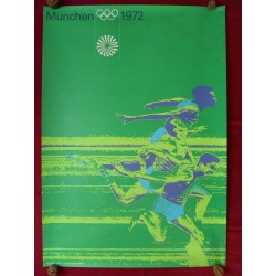 ORIGINAL PLAKAT MÜNCHEN 1972 - Zieleinlauf