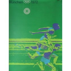ORIGINAL PLAKAT MÜNCHEN 1972 - Zieleinlauf