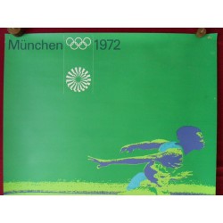 ORIGINAL PLAKAT MÜNCHEN 1972 - Zieleinlauf