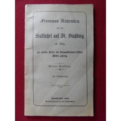 Frommes Andenken von der Wallfahrt auf St. Blastberg ob Völs (1895)