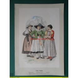 Tiroler Trachten Buchenstein / Enneberg (Braut) / Ampezzo um 1900