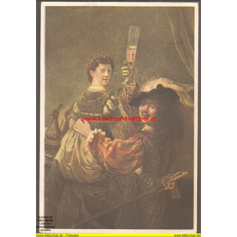 AK - Rembrandt (1606 - 1669) mit Saskia AK - Rembrandt (1606 - 1669) mit Saskia