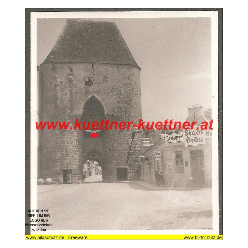 Foto II WK - Hainburg a. d. Donau - Wiener Tor (9cm x 8cm) 